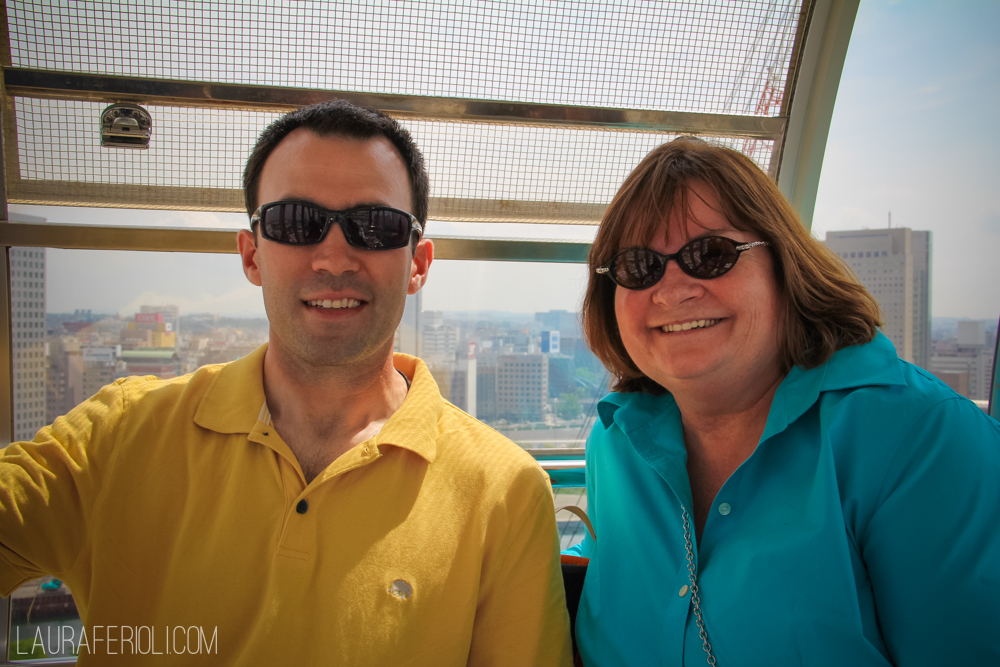 Mike and Janice on the Ferris wheel in Yokohama